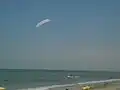 Essai de l'exoplane de Didier Costes avec une voile de Kitesurf par Stephane Rousson