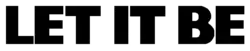 Description de l'image The Beatles, Lei It Be (Logo).png.