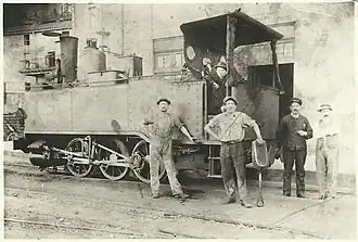 030T no&nbsp;1365 de 1910, no&nbsp;6 du Chemin de fer routier de Saint-Victor à Thizy en gare de Thizy.