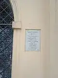 Plaque commémorative de la restauration de 1923.