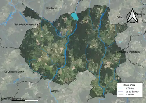 Vue aérienne du territoire communal.
