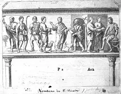 Le cénotaphe de Nicaise et de sa sœur Eutrope, église Saint-Nicaise, Bibliothèque de Reims.