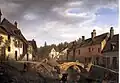 Etienne Bouhot, Inondation de la Saussiotte 24 juin 1835, huile sur toile, 1835, 90 x 130 cm, musée de Semur-en-Auxois