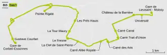 Voir la carte de la ligne.