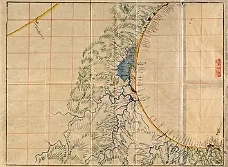 From Experimental Investigations into the Montane and Fluvial Geography of North Ezo (1860) by Matsuura Takeshirō (Hakodate City Central Library) (Municipal Tangible Cultural Property)[13]