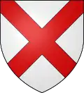 d'argent au sautoir de gueules