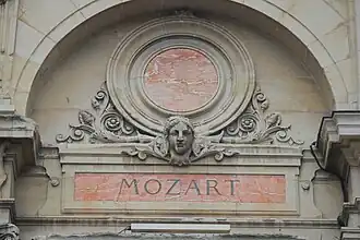 Inscription de Wolfgang Amadeus Mozart.