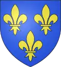 Blason moderne de la maison capétienne de Bourbon.