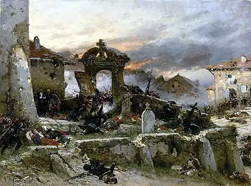 Alphonse de Neuville, Le Cimetière de Saint-Privat (1881), Paris, musée d'Orsay.