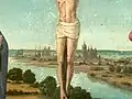 Détail du paysage : la ville de Tours.