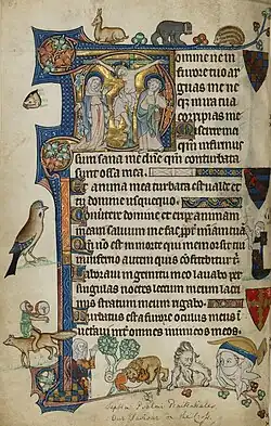 Début des psaumes pénitentiels, f.55v.