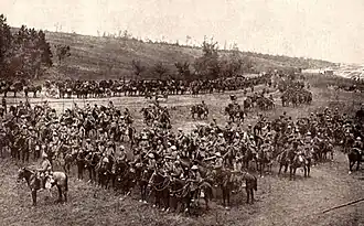 Mametz, le 18e&nbsp;régiment de lanciers britannique en 1916.