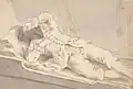 Man Asleep in a Bunk on Board a Ship, dessin, s. d.