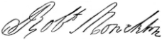 signature de Robert Monckton