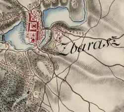 Sur une carte du XVIIIe siècle.