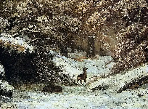 La Remise des chevreuils en hiver, 1866 – Musée des Beaux-Arts de Lyon, Lyon.