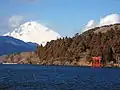 Vue sur le mont Fuji depuis le sanctuaire Hakone.