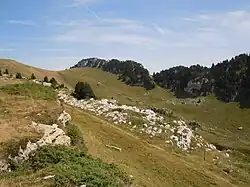 Col de l'alpe depuis le Vallon de Pratcel.