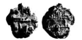 Fulus (pièce de monnaie en bronze) rostémide frappée au nom du souverain Abd el Wahab à Tlemcen (168 à 208 du calendrier hégirien soit 184 à 284)