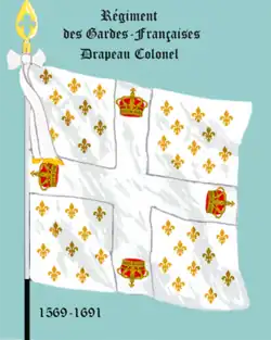 Drapeau colonel de 1569 à 1691.