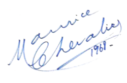 signature de Maurice Chevalier