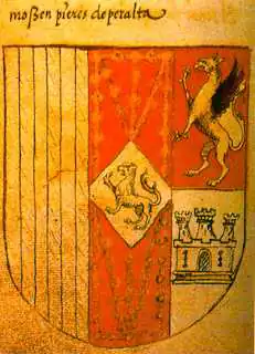 Le blason de Pierre de Peralta