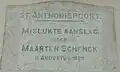 La plaque commémorative en hommage à Martin Schenk.