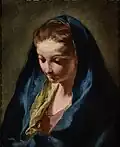 Tête de Vierge, par Giovanni Battista Pittoni vers 1730-1735.
