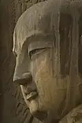 Détail du traitement du visage d'un disciple