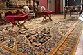 Partie centrale du tapis, permettant la comparaison avec un compartiment à grotesques du plafond de la galerie d'Apollon.