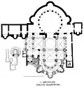 Plan église du Saint-Sépulcre, Jérusalem