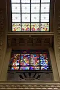 Détail de la verrière du hall d'entrée.