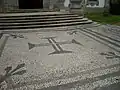Mosaïque avec la Croix de l'Orden de Cristo