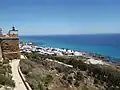 Vue sur la mer Méditerranée.
