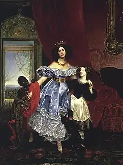 La comtesse Samoïlova avec Giovanina Pacini.