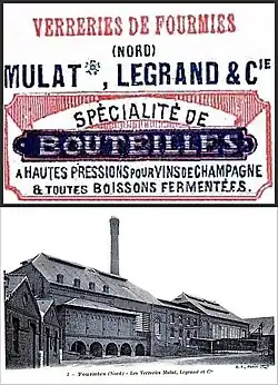Fourmies - Verrerie Mulat, Legrand et Cie.