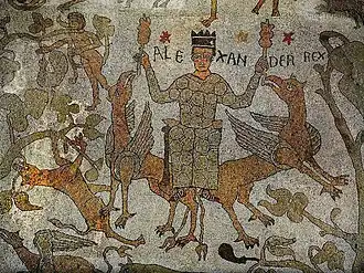 L'« ascension d'Alexandre » tiré par deux griffons