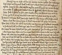 Plusieurs lignes de texte à l'encre noire sur du parchemin. L'écriture est très angulaire.