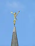 Mercure sur la tour du beffroi de Courtrai.