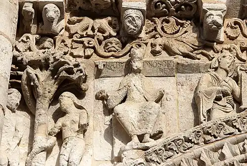 Adam et Ève. Nabuchodonosor. Façade ouest.