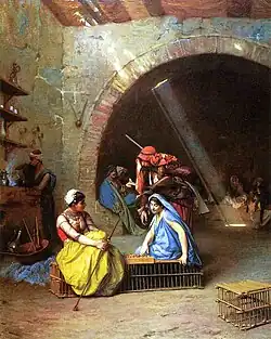 Almées jouant aux échecs.