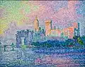 Le Palais des papes peint par Paul Signac en 1900.
