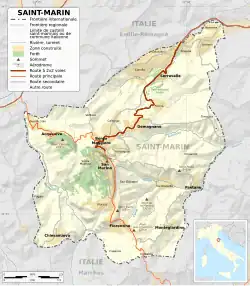 Description de l'image San Marino map-fr.svg.