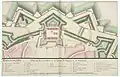 Plan du fort Griffon à Besançon.