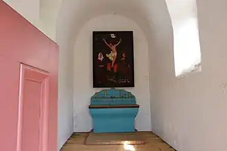 Vue intérieure d'une des chapelles La Crucifixion