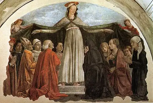 Vierge de Miséricorde (1472) Église Ognissanti, Florence.