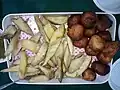 Igname et beignets frits à huile