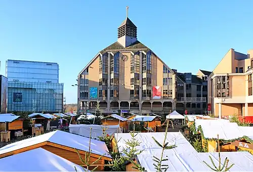 Louvain-la-Neige sur la Grand-Place.