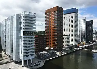 Vue des ponts d'Årsta, juin 2022.
