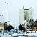 La mairie vue de la rue valtakatu.